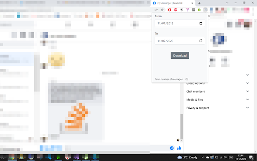 Messages Saver for Facebook™ screenshot