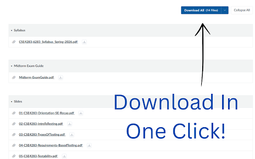 Canvas Downloader - Bulk Save Course Files screenshot