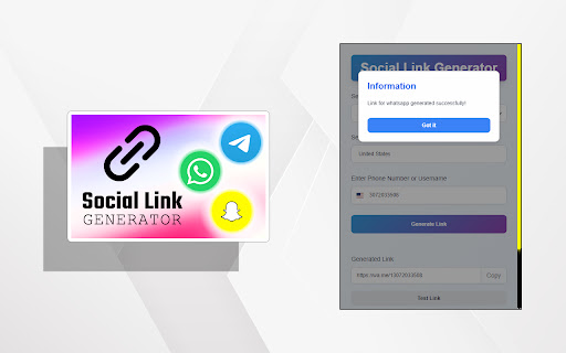 Social Link Generator screenshot