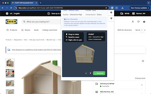 IKEA 3D Models Downloader - Download GLB/GLTF 3D Models screenshot