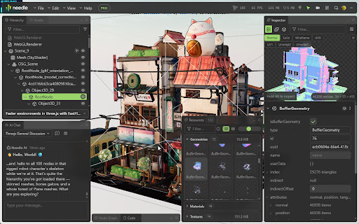 Needle Inspector — DevTools & MCP for three.js screenshot