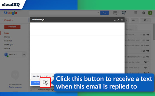 Mobile Text Alerts for Gmail™ by cloudHQ screenshot