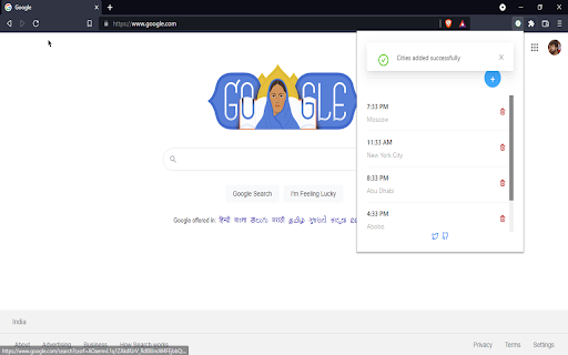 World Clock screenshot