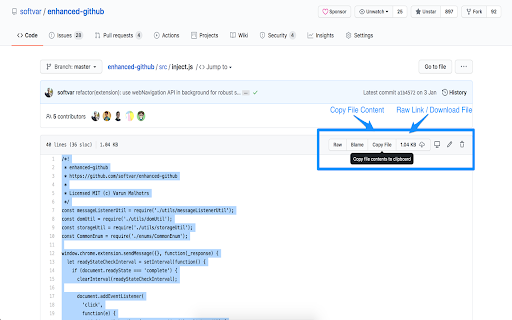 Enhanced GitHub screenshot