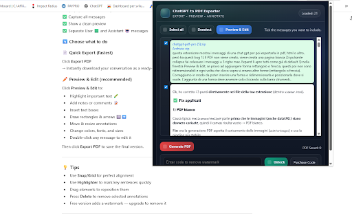 Bulk ChatGPT to PDF Converter screenshot