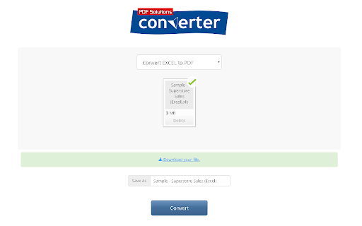 Excel to PDF Converter screenshot