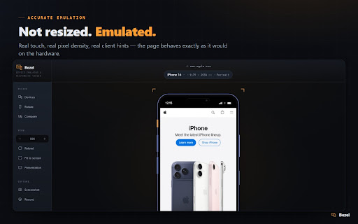 Bezel — Responsive Design Tester & Mobile Device Emulator screenshot