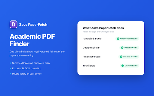 Zovo PaperFetch - Academic PDF Finder screenshot