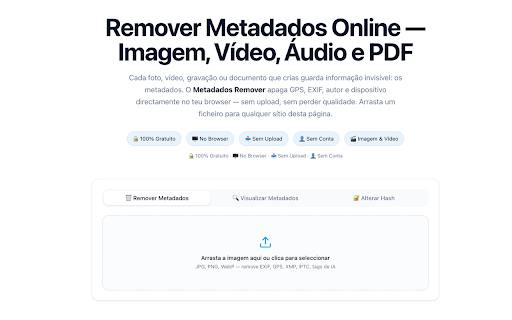 Metadados Remover screenshot