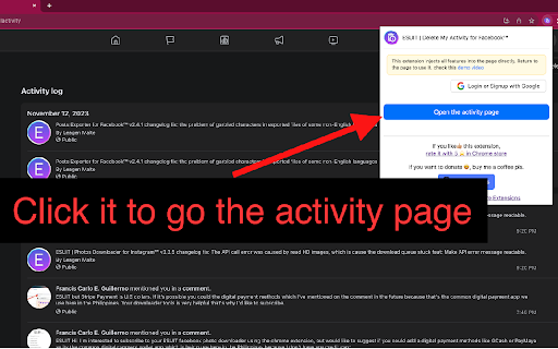 ESUIT | Delete My Activity for Facebook™ screenshot