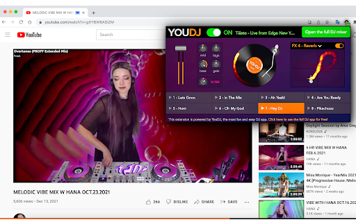 YouTube DJ effects / EQ / Volume Booster / Bass Booster screenshot