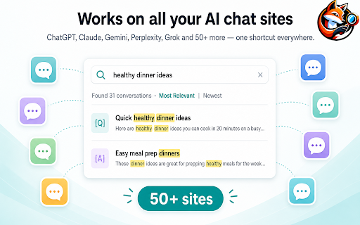 AI Chat Conversation History Search screenshot