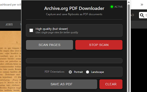 Archive.org Flip Book to PDF Downloader screenshot