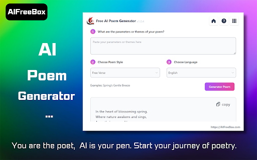 Free AI Poem Generator: AIFreeBox screenshot