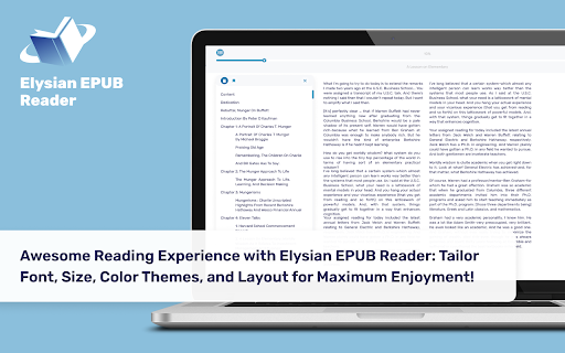 Elysian EPUB Reader screenshot