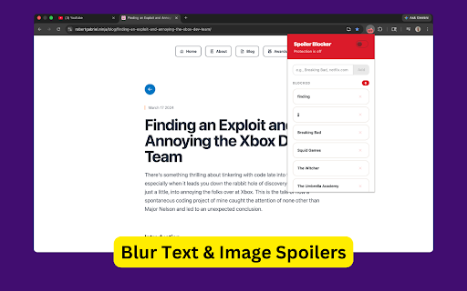 Hide Spoilers: Block & Blur Spoilers screenshot