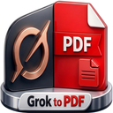 Grok to PDF: Export Grok Chats to PDF, Markdown, JSON icon