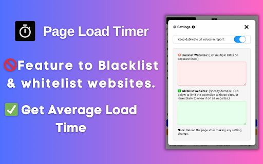 Page Load Timer screenshot