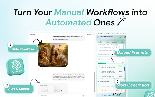 ChatGPT Automation Toolkit - Automate, Export & Download screenshot