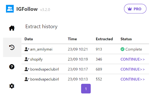 IGFollow - Follower Export Tool screenshot