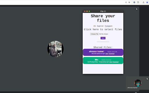 Google Meet - File Transfer screenshot