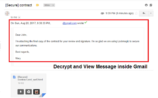 Lockmagic Gmail Encryption screenshot