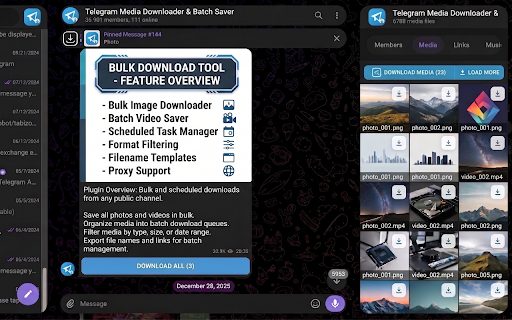 Telegram Media Downloader & Batch Saver screenshot