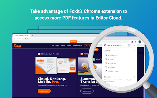 Foxit PDF Editor Cloud: Edit and Convert screenshot