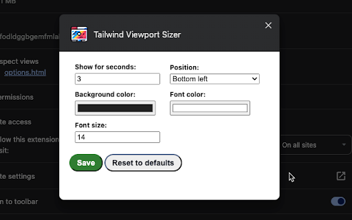 Tailwind Viewport Sizer screenshot