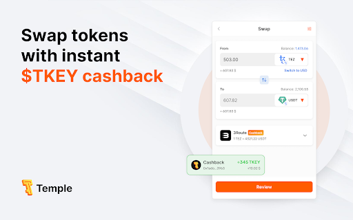 Temple Wallet screenshot