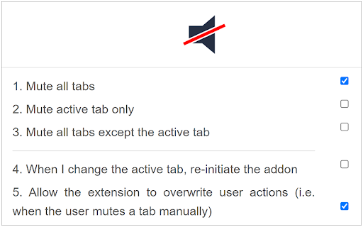 Mute Tab screenshot