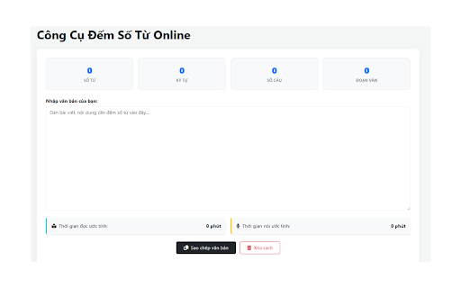 Đếm số từ, đếm ký tự - Võ Việt Hoàng SEO screenshot