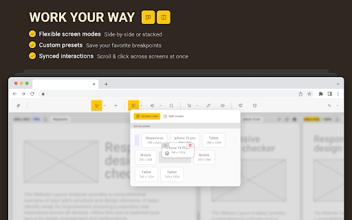Pixefy - Responsive Design Checker screenshot