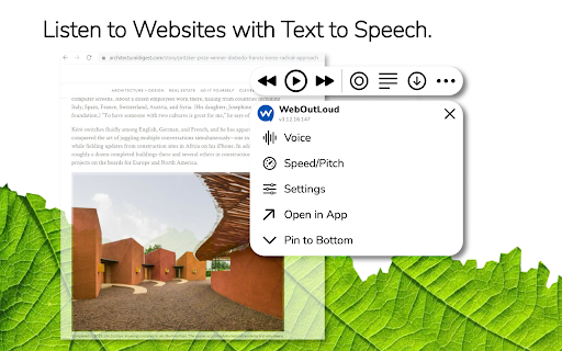 WebOutLoud - Text to Speech Web Reader screenshot