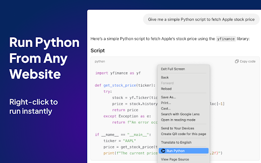 Python Code Runner screenshot