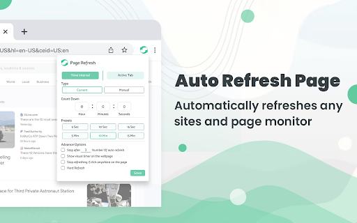 Auto Refresh & Page Monitor screenshot