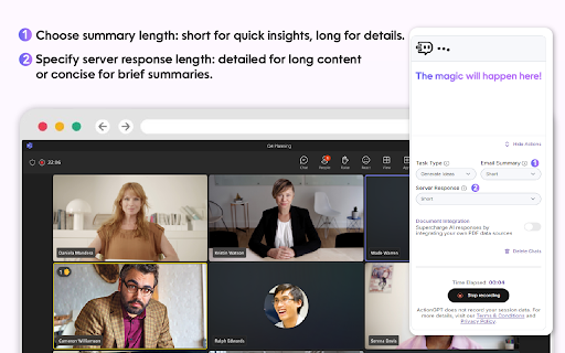 ActionGPT - ChatGPT for Meetings screenshot