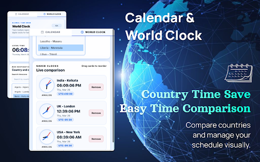 Calendar & World Clock screenshot