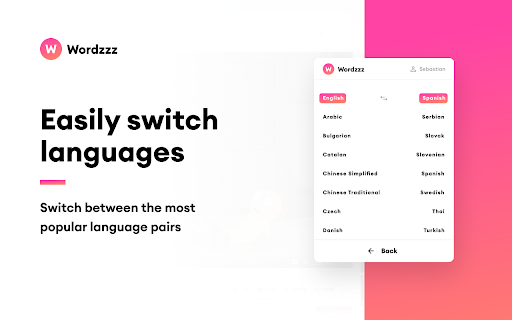 Wordzzz — Learn languages while surf & stream screenshot