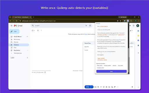 Quikrep - Email Template Manager screenshot