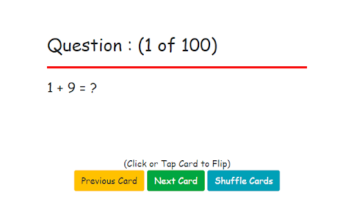Flash Cards : Addition screenshot