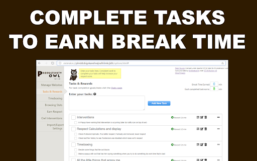 Productivity Owl screenshot