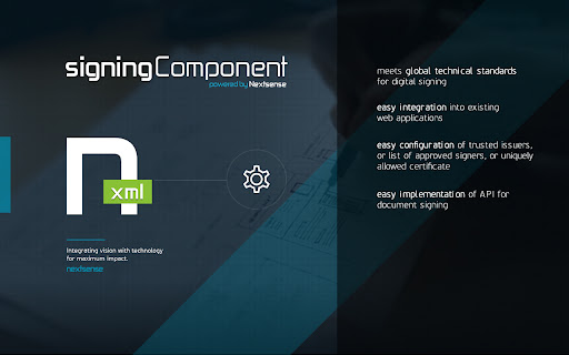 Nextsense XML Signing Component screenshot