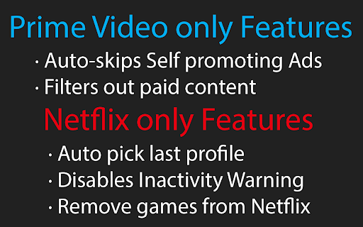 Streaming enhanced Netflix Disney Prime Video screenshot