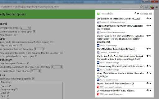 Feedly Notifier screenshot