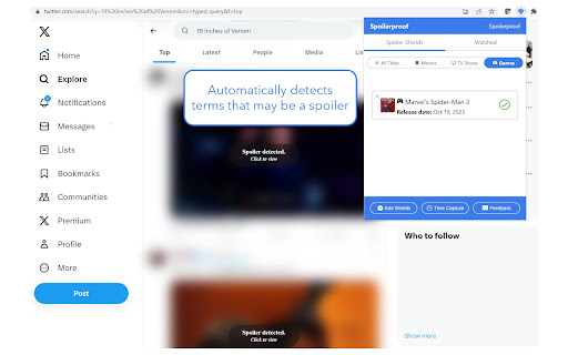 Spoilerproof: The 1-Click Spoiler Block screenshot