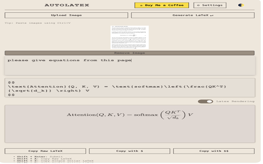 AutoLatex screenshot