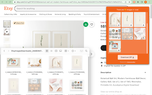 Etsy Images Downloader screenshot