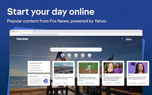 Yahoo Fox News Start Page screenshot