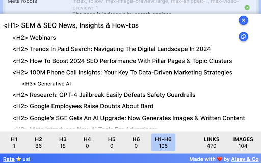Alaev SEO Tools: Free Audit & Analysis screenshot